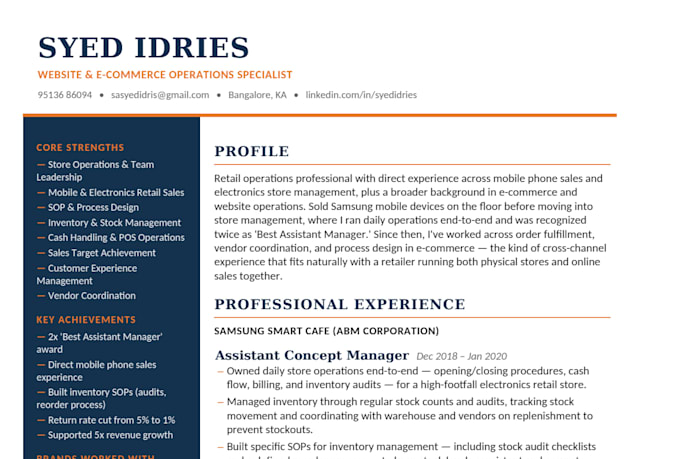 professionally rewrite your resume and linkedin profile